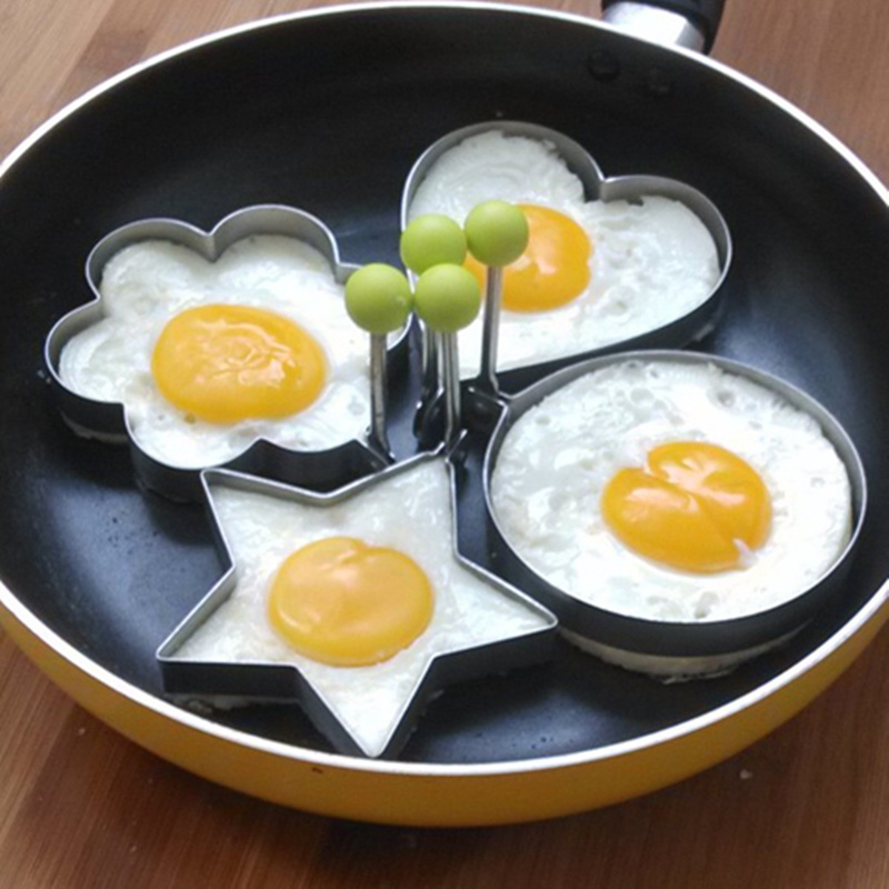 stainless steel fried eggs