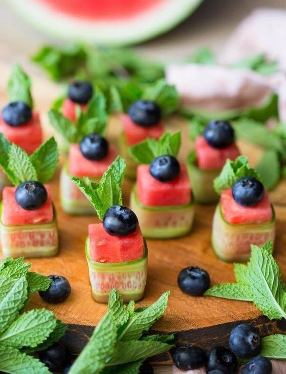 watermelon canapes