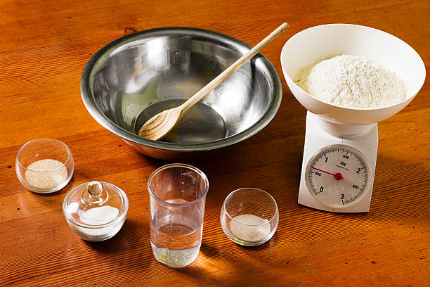 salt and yeast to prepare crusty bread 