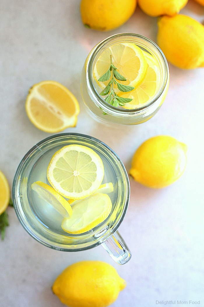 drinking lemon water